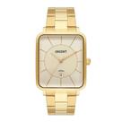 Relógio Masculino Orient Ggss1020 Dourado Quadrado Com Data