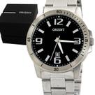Relógio Masculino Orient Prata Mostrador Preto Original Resistente à Água RO1419P2SX