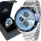 Relógio Masculino Orient Solartech Exclusivo Prata Original