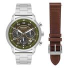 Relógio Masculino Orient Solartech Verde/Prata Pulseira Extra Exclusivo MBSSC292 E2SX