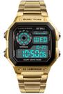 Relógio MASCULINO PASOY Gold Digital em Aço Inoxidável Impermeável