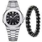 Relógio Masculino Poedagar Prata Inox Old Money + Pulseira Relógio Masculino Poedagar Prata Inox Old Money + Pulseira