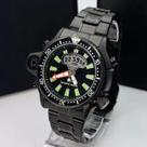 Relógio Masculino Premium Estilo Aqualand Preto Diver 200M Analógico Digital Luminoso Aço Inoxidável Esportivo Luxo Prova DÁgua Militar Robusto