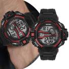 Relógio Masculino Preto e Vermelho Digital com Pulseira de Silicone à Prova D Água Shock Tático Militar Esportivo Urbano Casual Mormaii