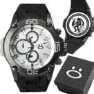 Relogio Masculino Preto Silicone Aço Inox Caixa Premium ajustavel pesado prata social silicone presente ponteiro robusto