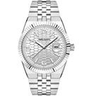 relógio masculino pulseira de aço inoxidável quartzo à prova dagua casual