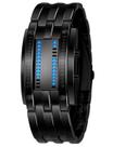 Relógio Masculino Reginald Matrix Dial LED - Aço Inoxidável Azul Relógio Masculino Reginald Matrix Dial LED - Aço Inoxidável Azul
