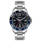 Relógio Masculino Seculus Aço Lupa Calendário Prata 44212G0SVNA1