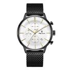 Relógio Masculino Sherlock White Black 42mm Relógio Masculino Sherlock White Black 42mm