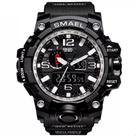 Relógio Masculino Shock Militar Smael Prova D'água Preto e Prata Relógio Masculino Shock Militar Smael Prova D'água Preto e Prata