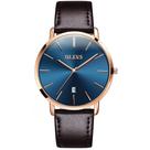 Relógio Masculino Social Dourado Olevs Pulseira Marrom