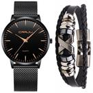Relógio Masculino Social Ultra Fino De Luxo + Pulseira Metal