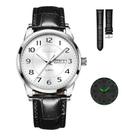 Relógio Masculino Taxau com Pulseira de Couro - Mostrador Branco e Data Relógio Masculino Taxau com Pulseira de Couro - Mostrador Branco e Data