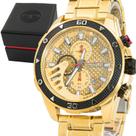 Relogio Masculino Technos Analogico Aço Inoxidavel Dourado Cronografo Social Original Resistente a Agua 1 Ano de Garantia RTJS15END1D