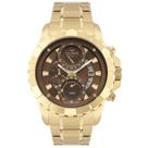 Relógio Masculino Technos Dourado JS15EMS/1M Mostrador Marrom