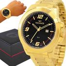 Relógio Masculino Technos Dourado Prova Dágua Top Original