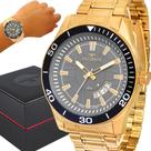 Relógio Masculino Technos Dourado Prova Dágua Top Original