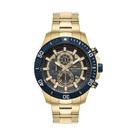 Relógio Masculino Technos Legacy Dourado Detalhes Azul Original Grande Robusto JS15ENN/1A