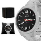 Relógio Masculino Technos Performance Racer Prata Preto Original Resistente à Água RT2117LCYS1R Relógio Masculino Technos Performance Racer Prata Preto Original Resistente à Água RT2117LCYS1R