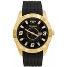 Relógio Masculino Technos Preto Dourado Silicone 2115kza/8p