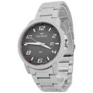 Relógio Masculino Technos Racer Prata Aço Mostrador Cinza Original Resistente à Água 2315LAT1C