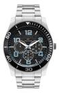 Relógio Masculino Technos Racer Prateado Multifunção Aço Inox 6P29AKZ/1P
