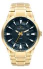 Relógio Masculino Technos Skymaster Dourado com Pulseira de Aço e Fundo Preto