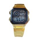 Relógio Masculino TECIVET Digital Vintage Pulseira Aço Inox Relógio Retrô Masculino Luxo Casual LED Multifuncional Relógio Masculino TECIVET Digital Vintage Pulseira Aço Inox Relógio Retrô Masculino Luxo Casual LED Multifuncional