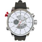 Relógio Masculino Weide AnaDigi WH-3401 Branco e Prata e Vermelho