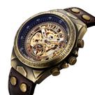 Relógio Masculino Winner Automático Pulseira de Couro Esportivo