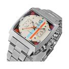 Relógio Mecânico Automático Masculino Com Mostrador Quadrado Retrô JARAGAR 569 Com Pulseira De Aço E