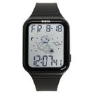 Relógio Menino Digital Onix IT-13101 Resistente à água 5 ATM Caixa em Resina Preto Pulseira de Silicone Visor Acrílico Quadrado Fivela Bateria