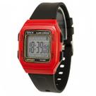 Relógio Menino Digital Onix IT-7300122) Acrílico Vermelho Fivela Bateria Preto Quadrado Plástico 5 ATM Resistente Agua