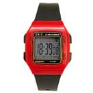 Relógio Menino Digital Onix IT-7300122) Resistente à água 5 ATM Caixa em Resina Vermelho Pulseira de Plástico Preto Visor Acrílico Quadrado Fivela
