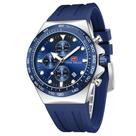 Relógio MINI FOCUS, cronógrafo masculino, pulseira de silicone impermeável