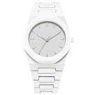 Relógio Minimalista Branco Quartz Leve Design Moderno