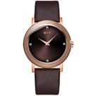 Relógio mod b2319g caixa ouro rosa borda marrom, mostrador marrom, pulseira marrom escuro Relógio mod b2319g caixa ouro rosa borda marrom, mostrador marrom, pulseira marrom escuro