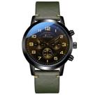 Relógio mod d6832g caixa preta, mostrador preto, pulseira verde escuro Relógio mod d6832g caixa preta, mostrador preto, pulseira verde escuro