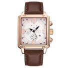 Relógio mod d6836g caixa ouro rosa, mostrador branco, pulseira marrom Relógio mod d6836g caixa ouro rosa, mostrador branco, pulseira marrom
