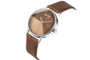 Relógio mod k0079l caixa prata, mostrador marrom escuro e claro, pulseira marrom escuro Relógio mod k0079l caixa prata, mostrador marrom escuro e claro, pulseira marrom escuro