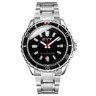 Relógio mod s3899g caixa prata, bezel preto, mostrador preto, pulseira prata Relógio mod s3899g caixa prata, bezel preto, mostrador preto, pulseira prata