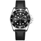 Relógio mod s3961g caixa prata, bezel preto, mostrador preto, pulseira preta