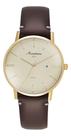 Relógio Mondaine 70anos Masculino Dourado Couro Marrom Retrô Dourado Dourado Creme
