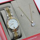 Relógio Mondaine Detalhe de Coração Kit Com Colar e Brinco 32795LPMKBE3K1