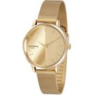 Relógio Mondaine Feminino Malha de Aço Espelhado Dourado
