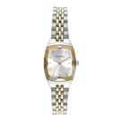 Relogio Mondaine Feminino pequeno quadrado dourado prata bicolor retangular pequeno classico social 32936LPMVBE2