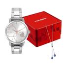 Relógio Mondaine Feminino Prata 99727L0MKNE2K2 com KIR Semijoia