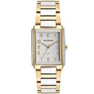Relógio mondaine feminino prata e dourado retangular 32520lpmvbe3