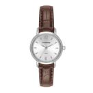 Relogio Mondaine Feminino prata prateado pequeno pulseira de couro marrom social a prova dagua 99794L0MVNH2 original