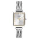 Relógio MONDAINE feminino retangulo prata 32744L0MVNE2